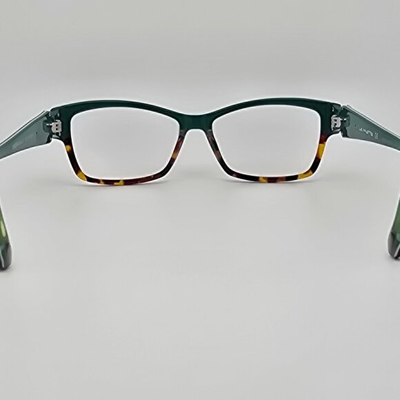 La Matta LM3144 Col. 3 Green Tortoise Eyeglasses Frame w/ Case Italy 53-16-135 - Picture 5 of 16